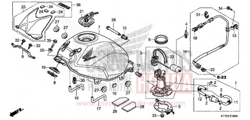 RESERVOIR A CARBURANT CBR125RTF de 2015